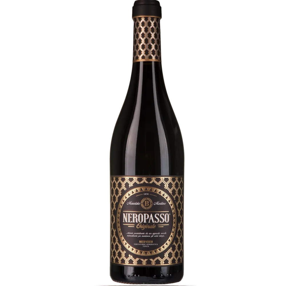 Neropasso Rosso IGT Veneto — rode wijn van Corvinone/Corvina/Cabernet; 0,75 L; 13,5% vol.; droge tafelwijn; geproduceerd in Italië; Appassimento‑methode.