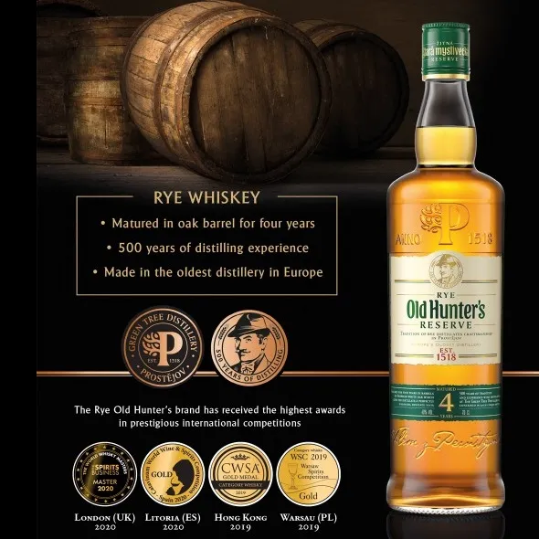 Old Hunter’s Reserve 4YO Rye Whiskey